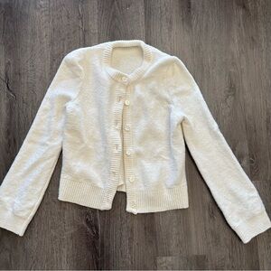 Abercrombie & Fitch Cream Cardigan Sweater